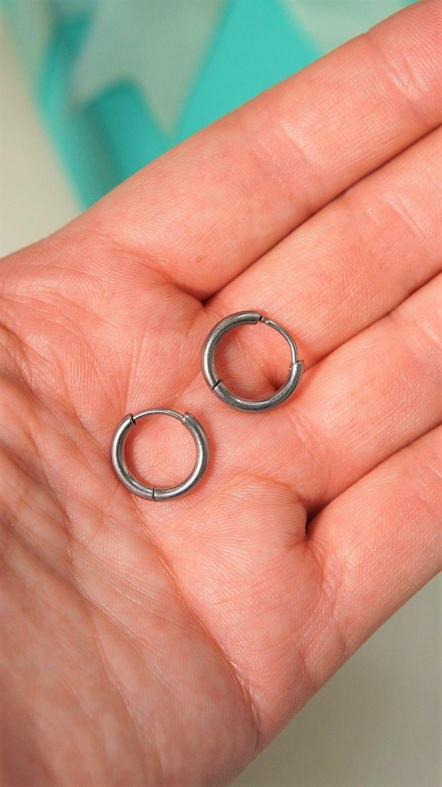 Argollas Lisas aura 10mm Titanio Astm F136 plateadas-2