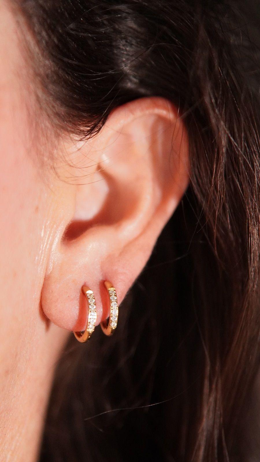 Argollas Aura Shine 10mm Titanio Astm F136 Chapado En Oro 18k-2