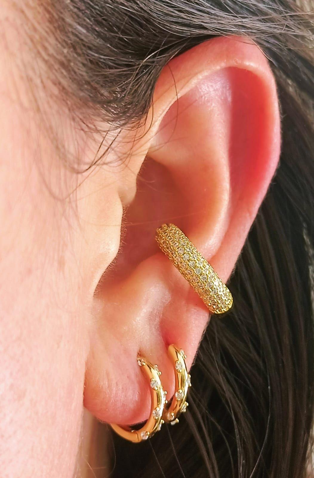 Aro Maxi Earcuff chunky Chapado En Oro 18k-2