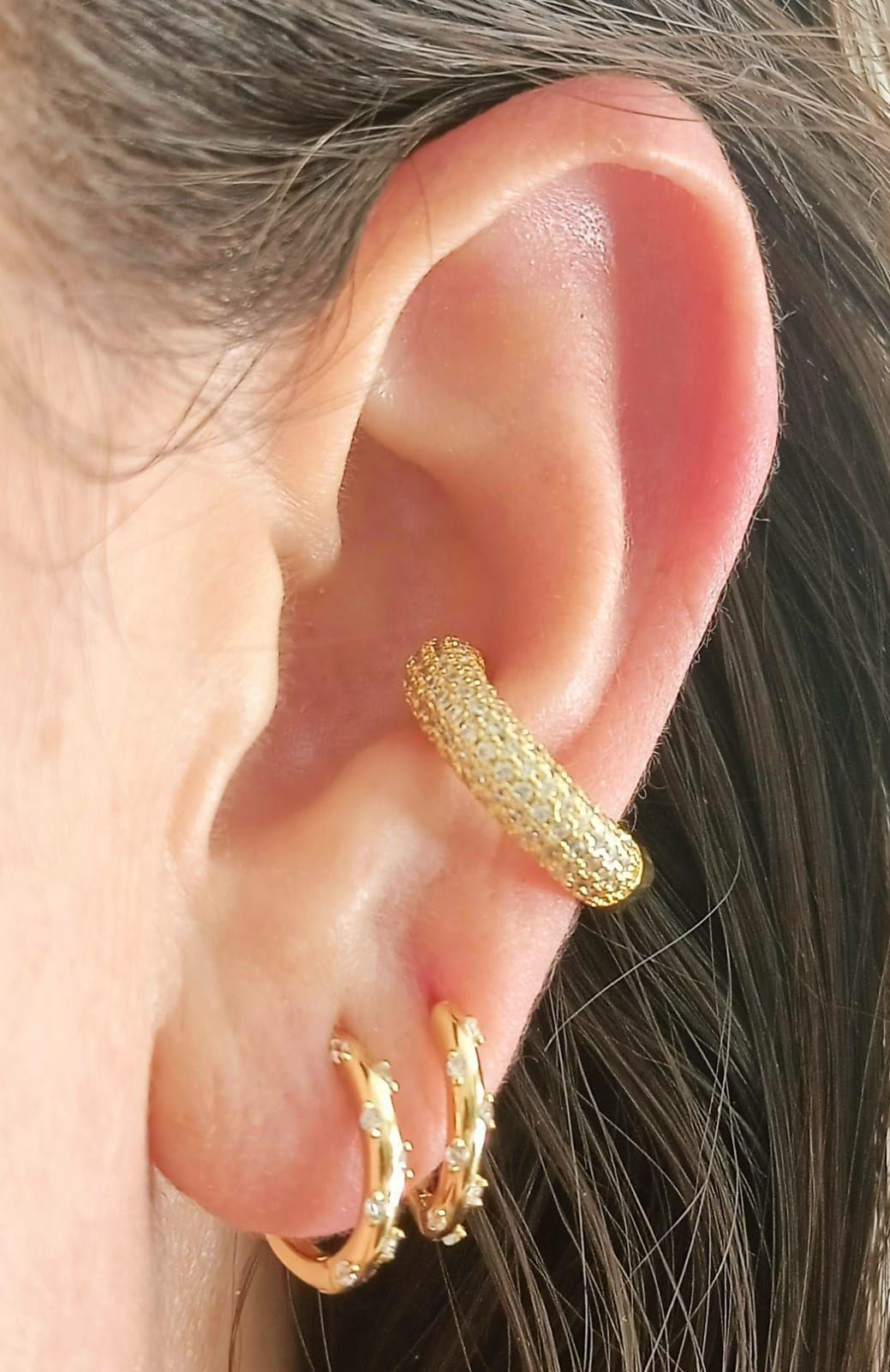 Aro Maxi Earcuff chunky Chapado En Oro 18k-4