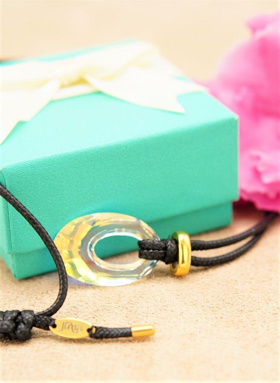 Colgante ajustable JD con Cristal Swarovski helios aurora boreal-4