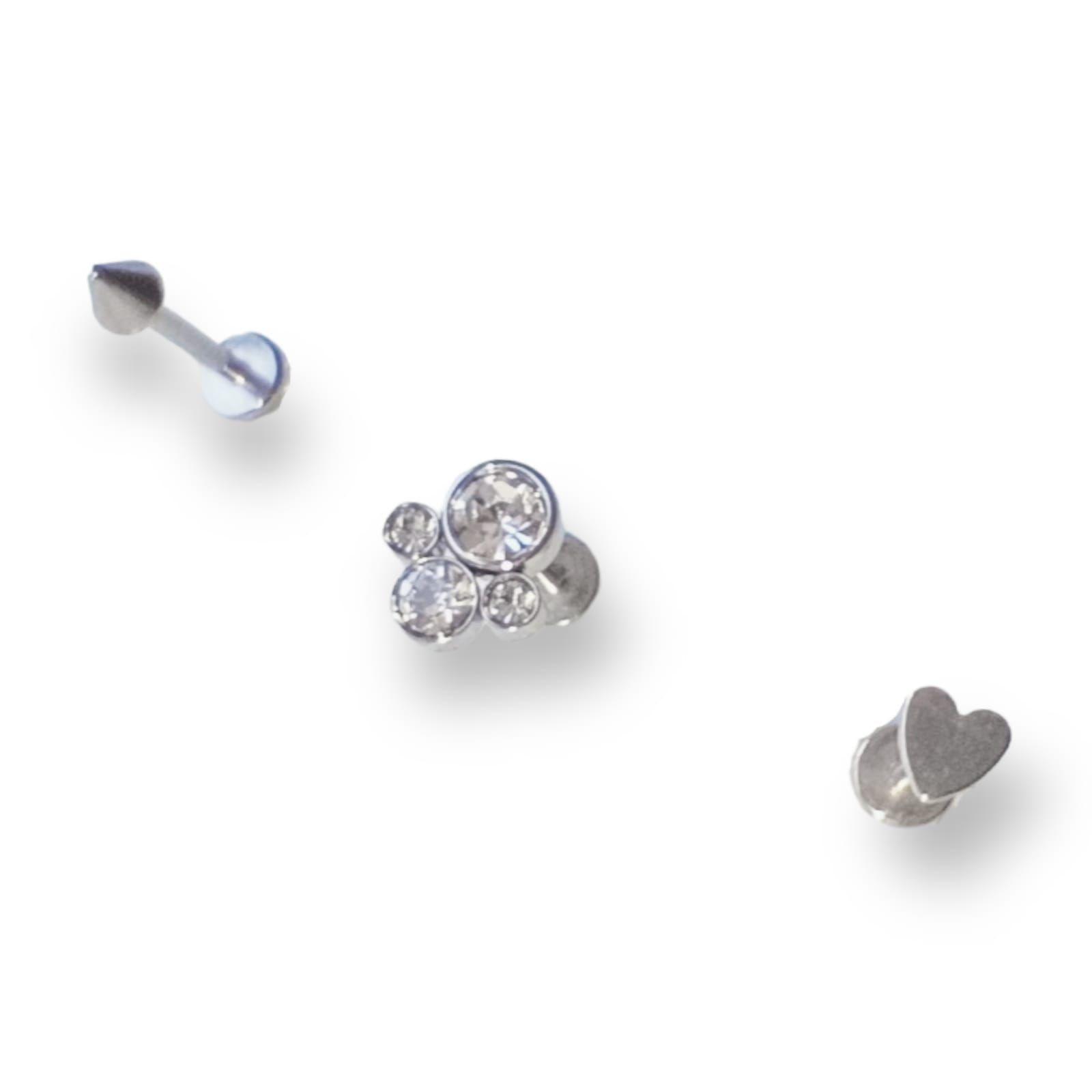 Set de Piercing Conquista Labret push pin acero quirurgico-7