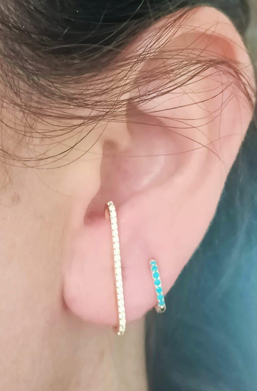 Aros Envolventes Modelo Monolito Plata S925 Chapada En Oro 18k-2