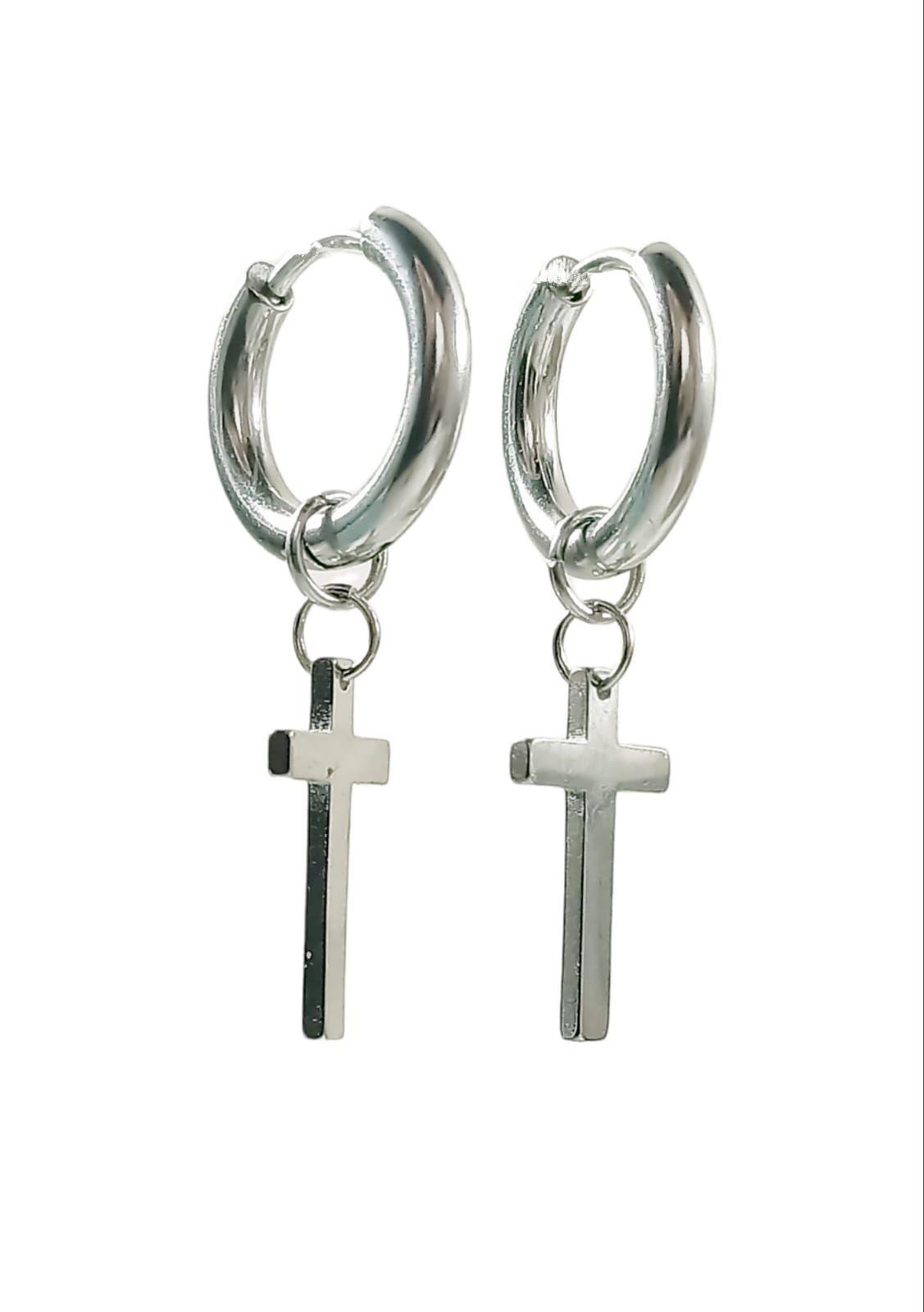 Pack 4 Pares Argollas Huggies Lisas Plateada Piercing Helix-5