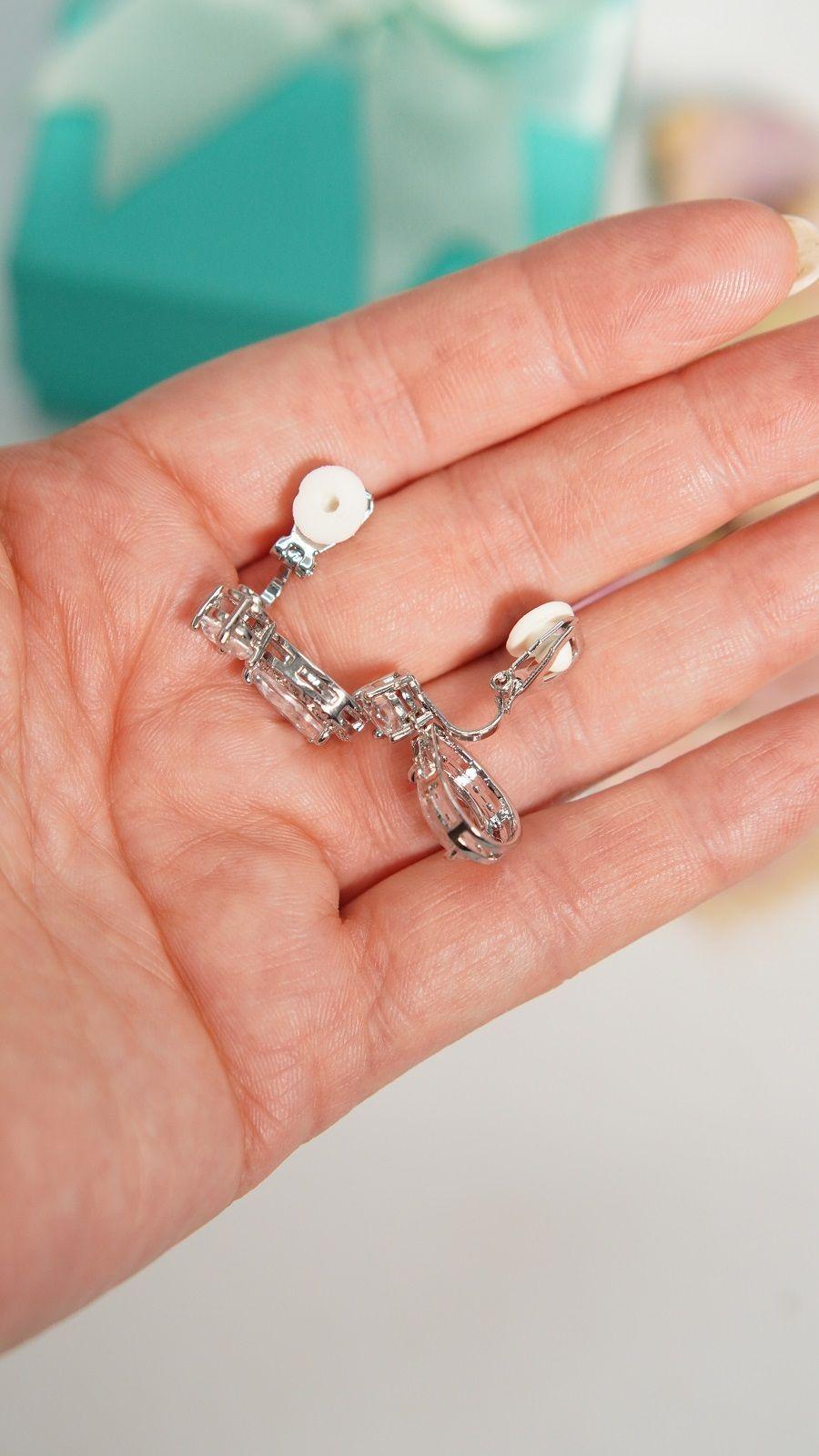 Aros largos sin perforacion Isabella elegantes zirconias-2