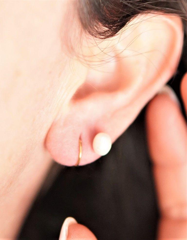 Argollas Clicker 8mm 20g Acero Quirurgico Chapadas En Oro 18k-4