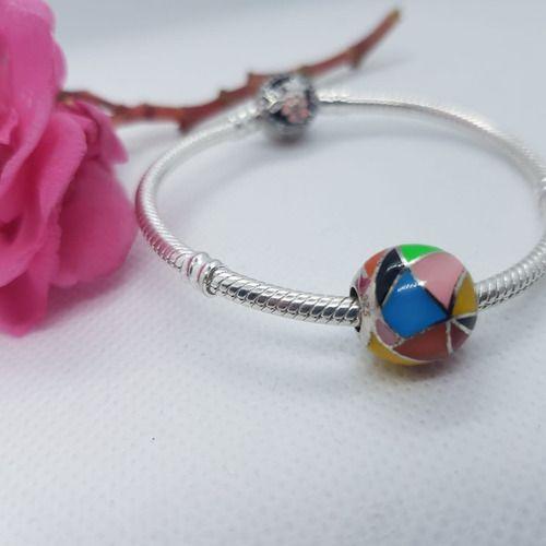 Charm dije abalorio bola Balon de colores 925 color estilo  -2