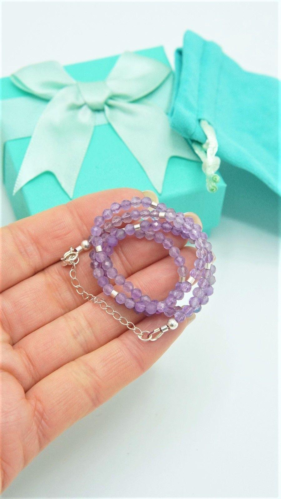 Collar gargantilla Amatista 4mm plata fina 925 Terranova-4