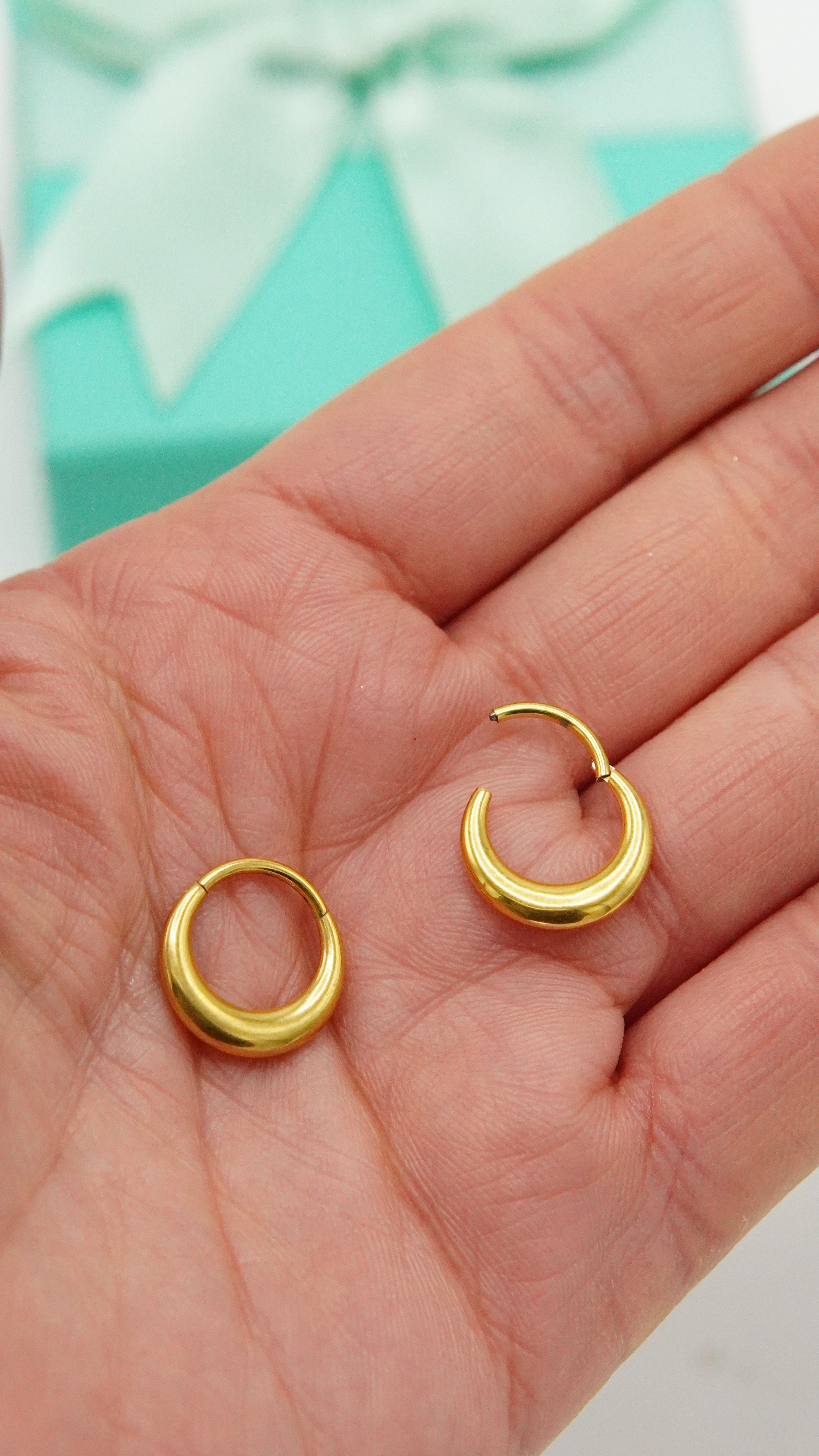 Piercing septum clicker 10mm 16g titanio astm F136 chapado en oro 18k-3