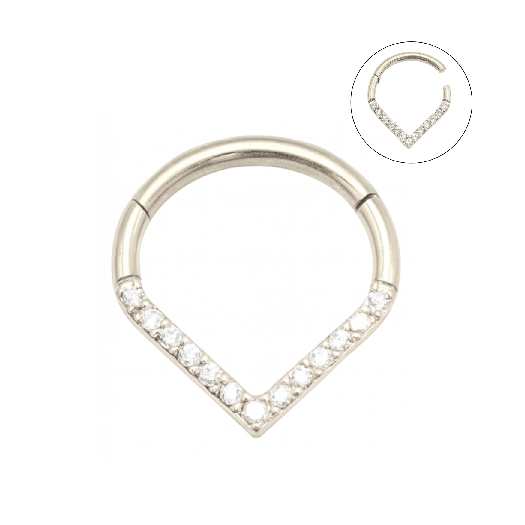 Piercing septum daith lagrima 8mm 16g titanio ASTM F 136-0