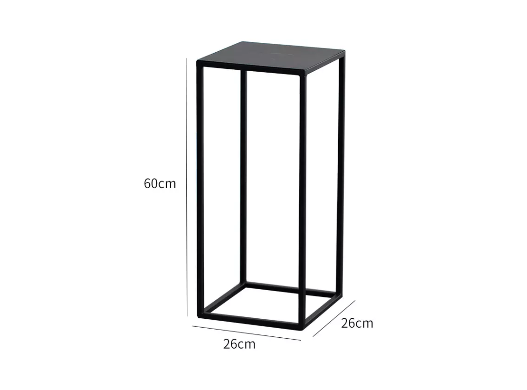 Pedestal cuadrado negro 3 medidas S, M y L-2