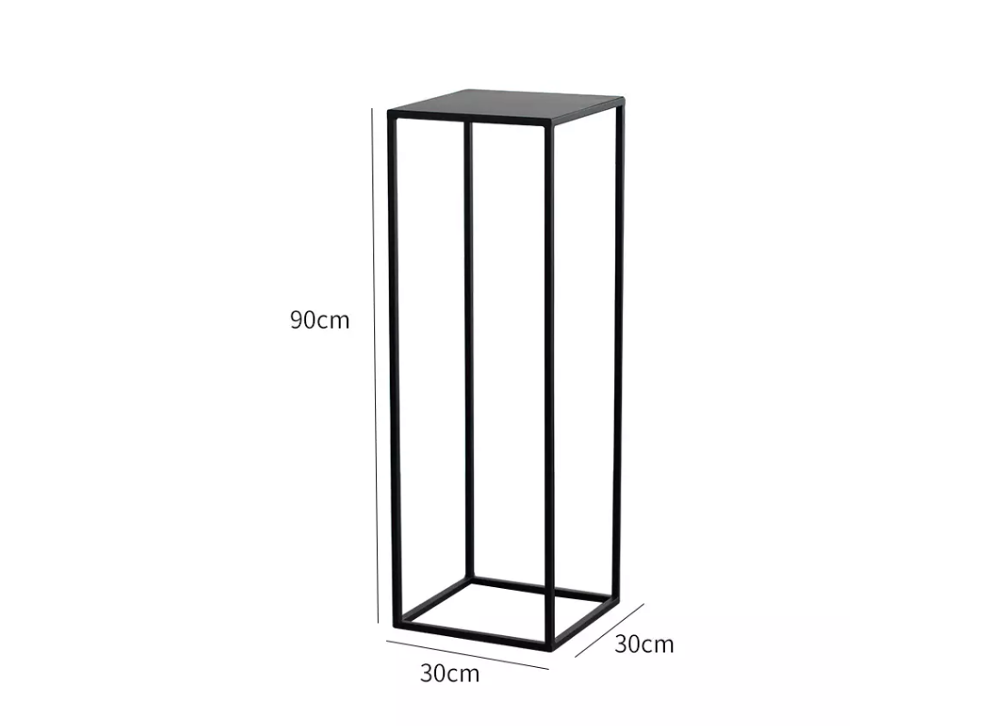 Pedestal cuadrado negro 3 medidas S, M y L-3