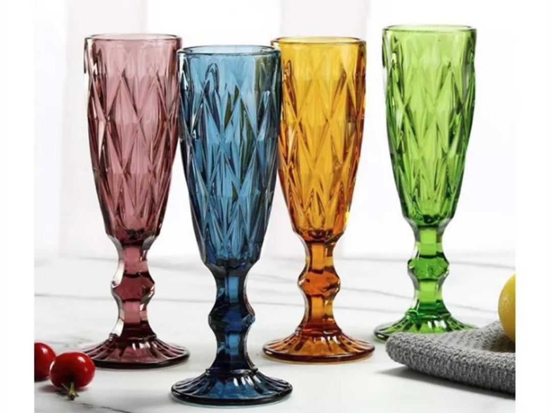 Set Rombo de 4 copas Champagne-2