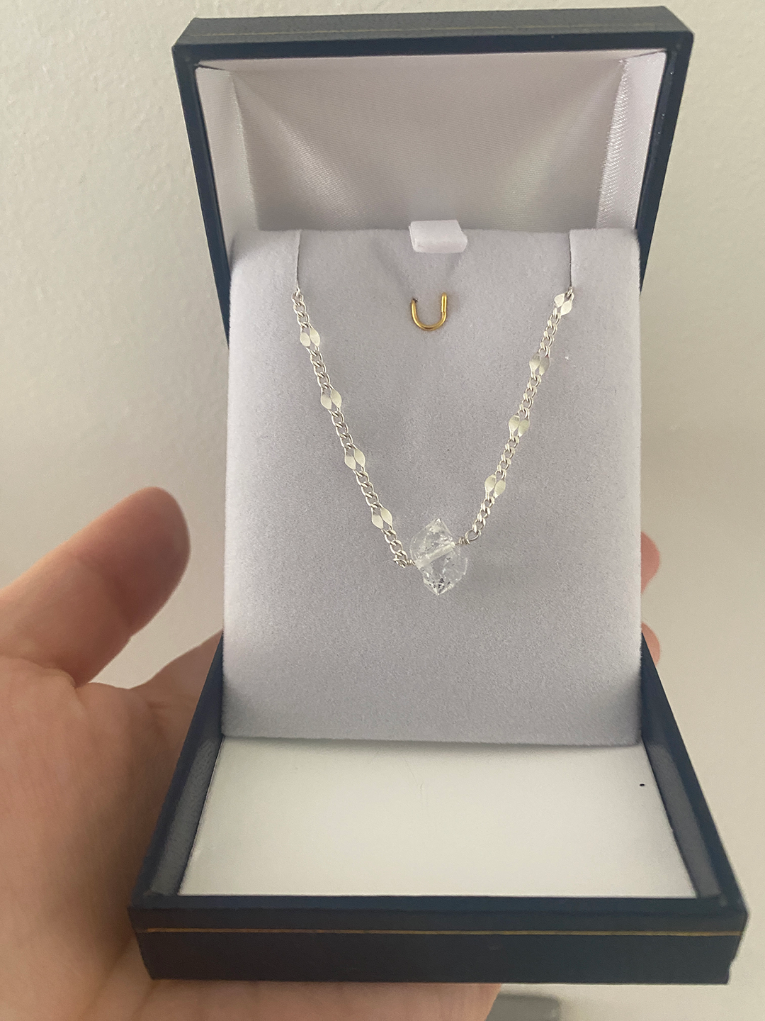 Collar Piedra Cristal Cuarzo amuleto energ a-3