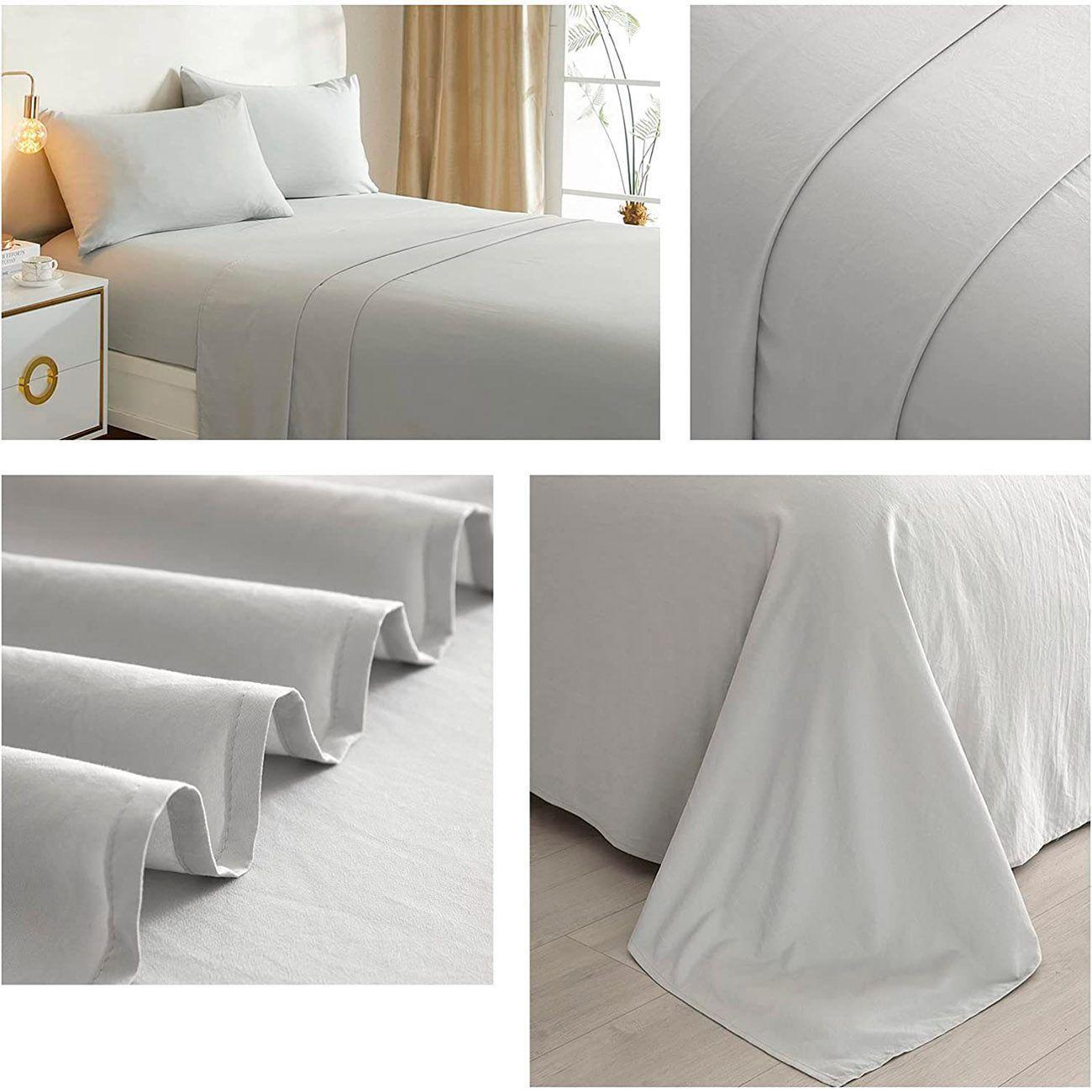 Juego de sabanas Gris 2.5 Plazas Excelent Calidad-1