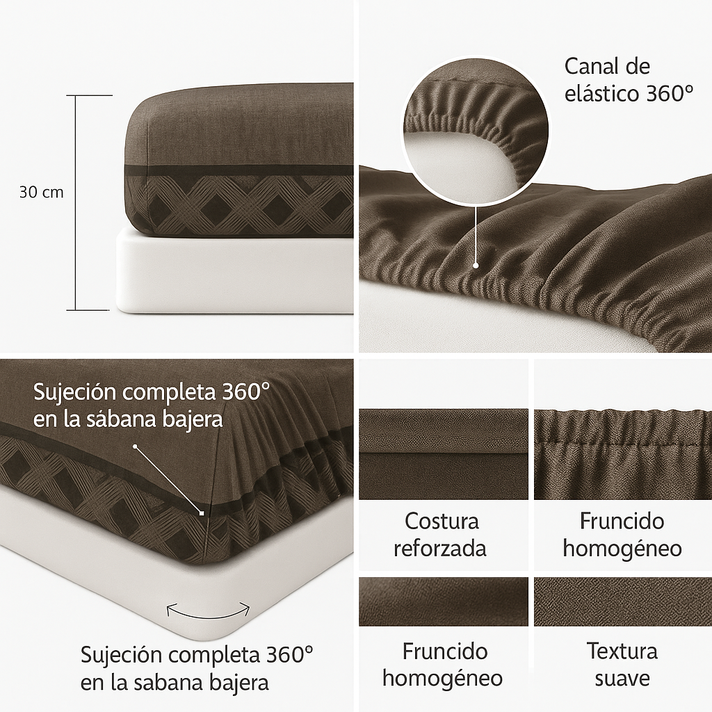 Sábana 2½ Plazas 800 Hilos Diseño Americano 831H-2