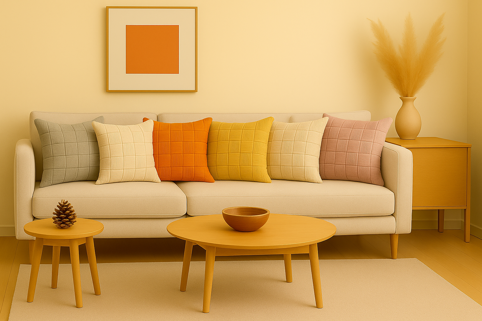 Funda Cojín 45x45 cm | Entrelazado Terracota Elegante - 464-3