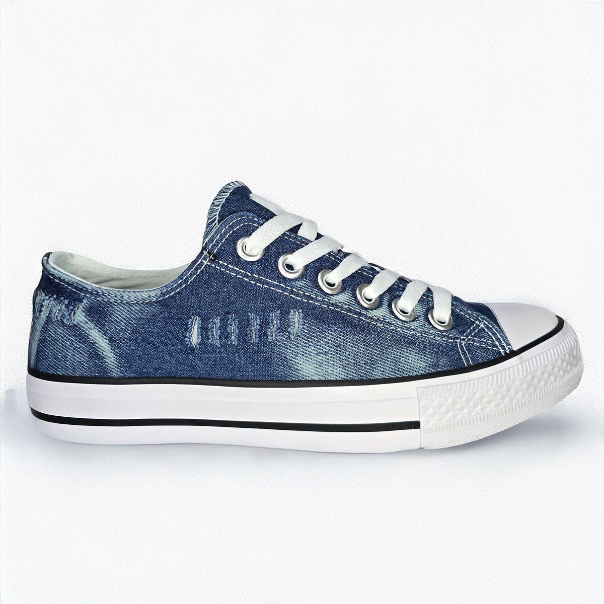 Zapatilla Urbana Lona Azul | Diseño Clásico Vintage - 7731-1