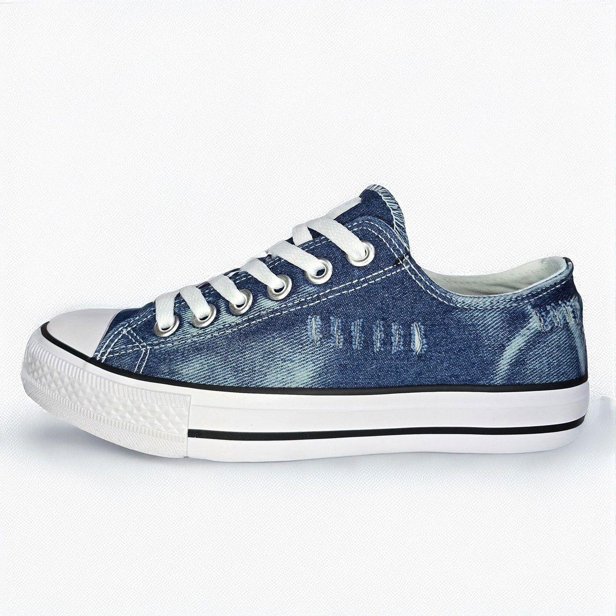 Zapatilla Urbana Lona Azul | Diseño Clásico Vintage - 7731-2