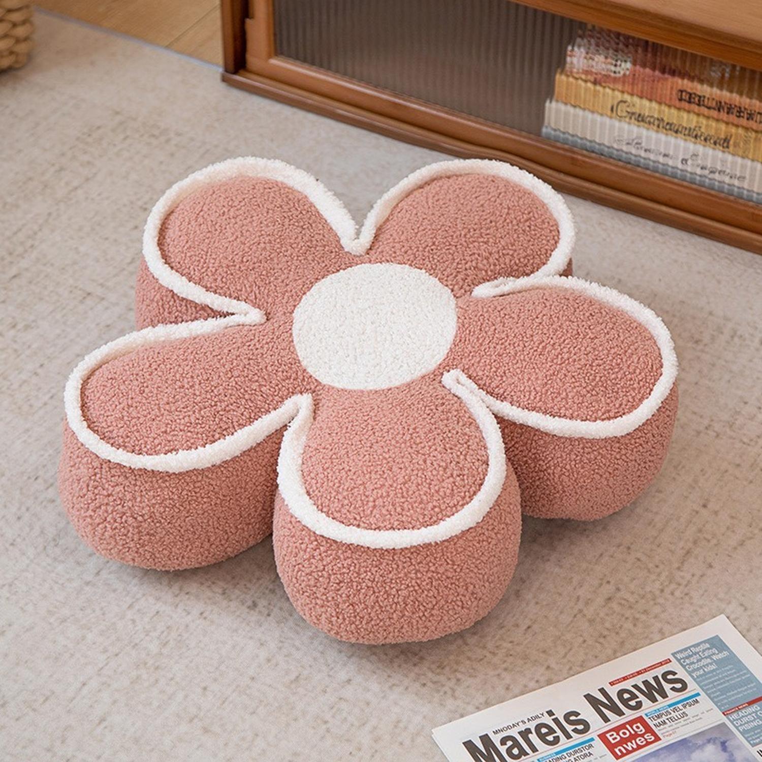 Cojín Flor Suave Y Comodo Para Silla Rosa-0