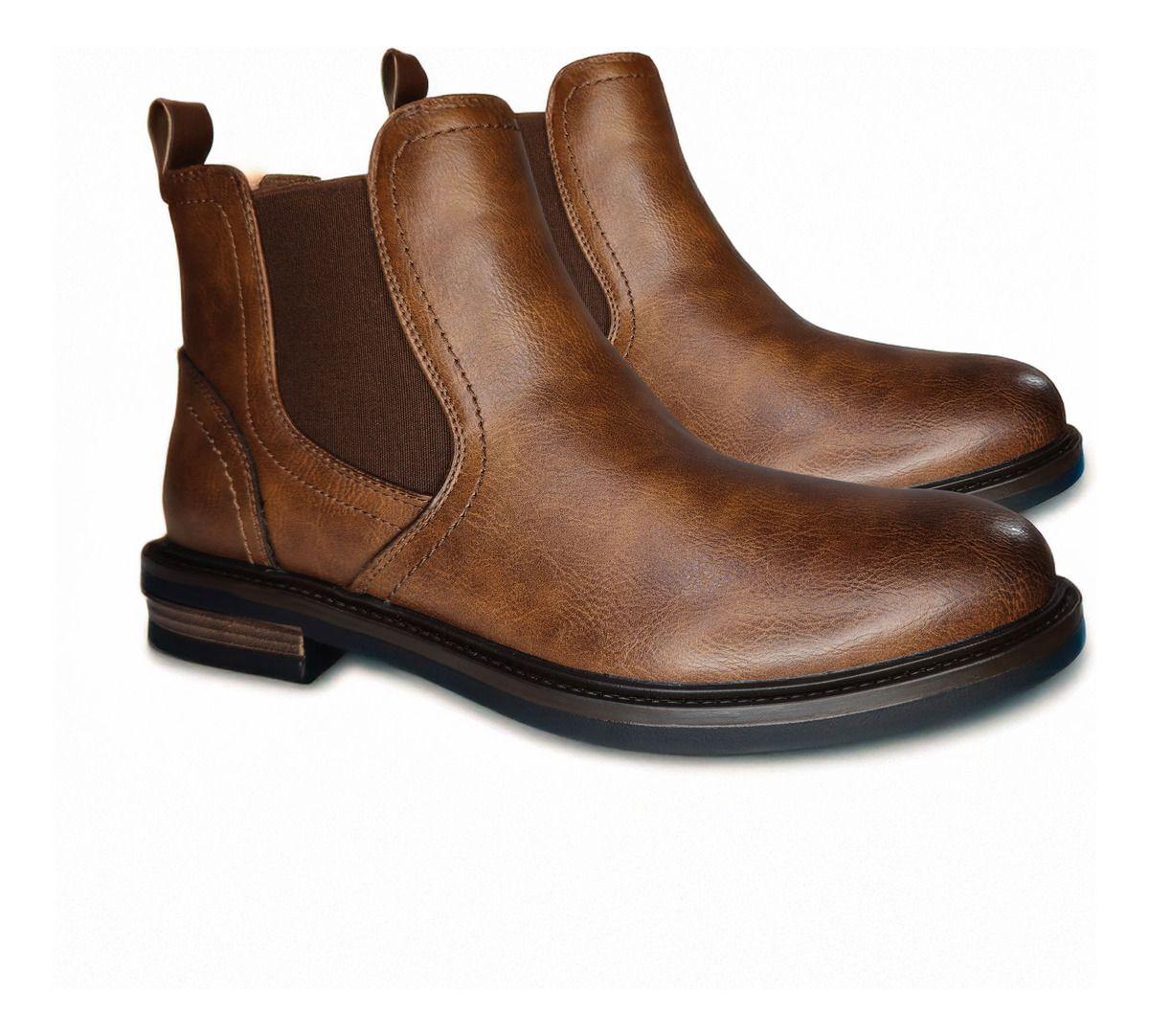 Botines Hombre Elegantes | Cuero PU Durable Sin Cordón - 7566-2