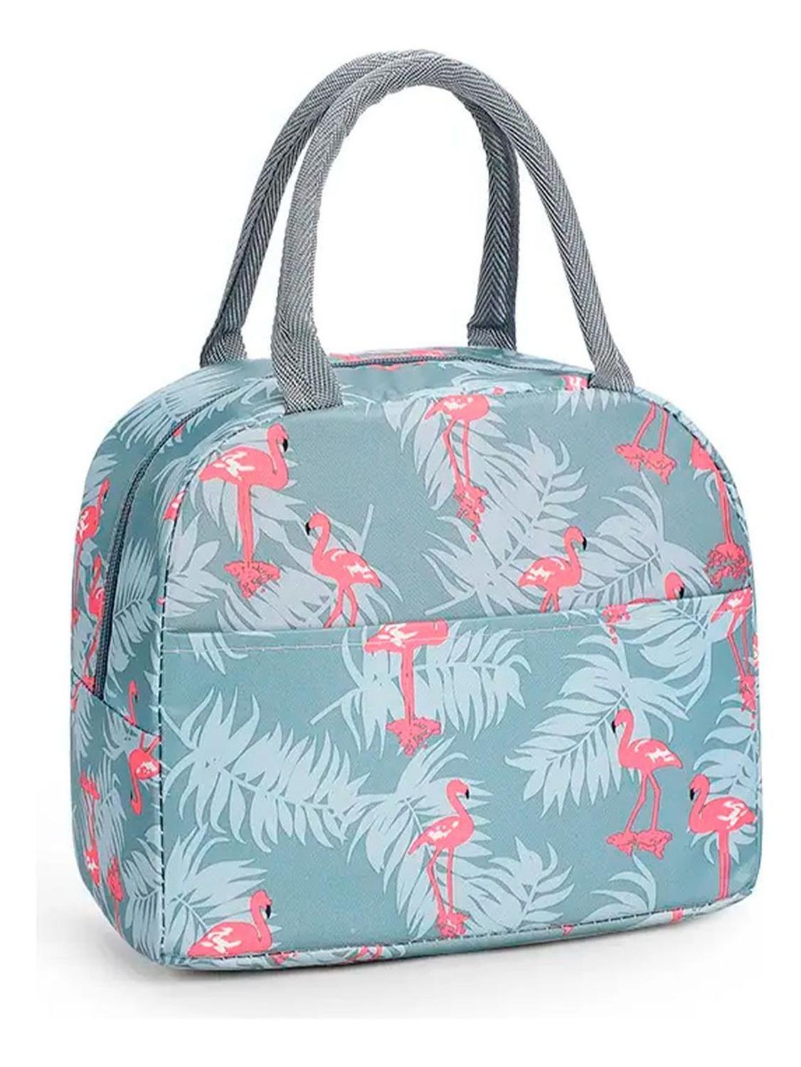Lonchera Termica Portatil Colación Almuerzo Gris Flamenco-0