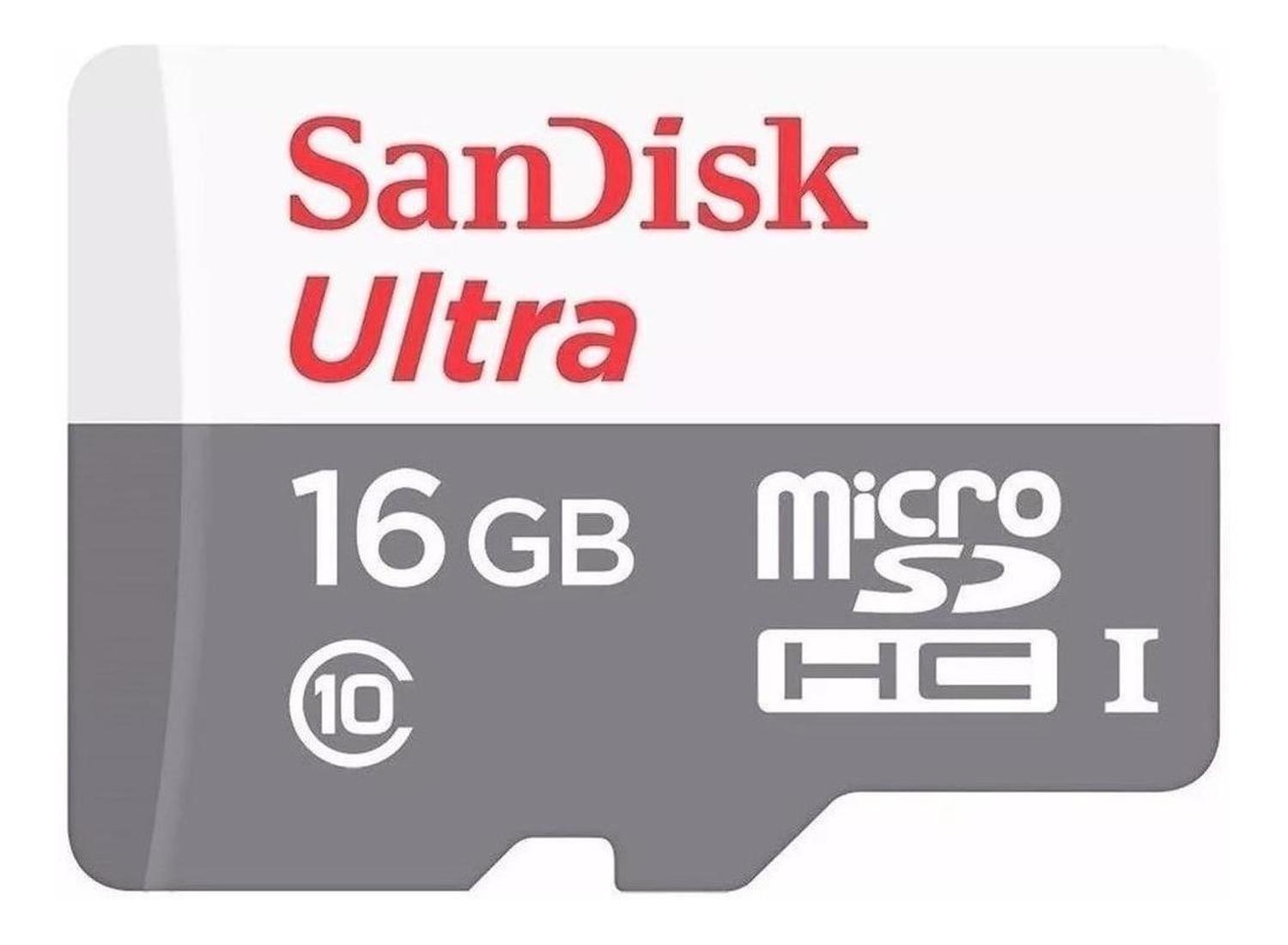 Tarjeta De Memoria Sandisk 16gb Ultra Con Adaptador Sd-0