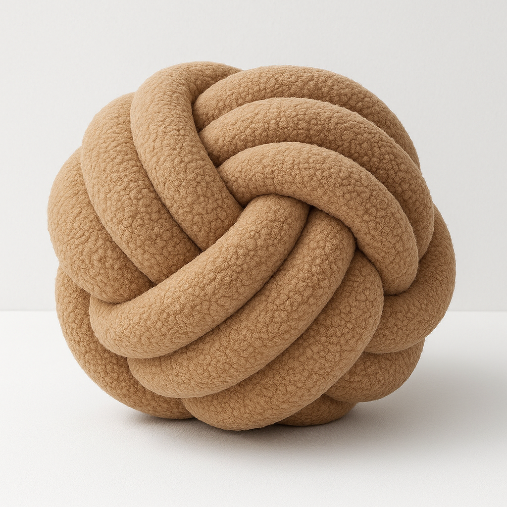 Cojín Nudo Crema | Decorativo y Sofisticado para Hogar-0