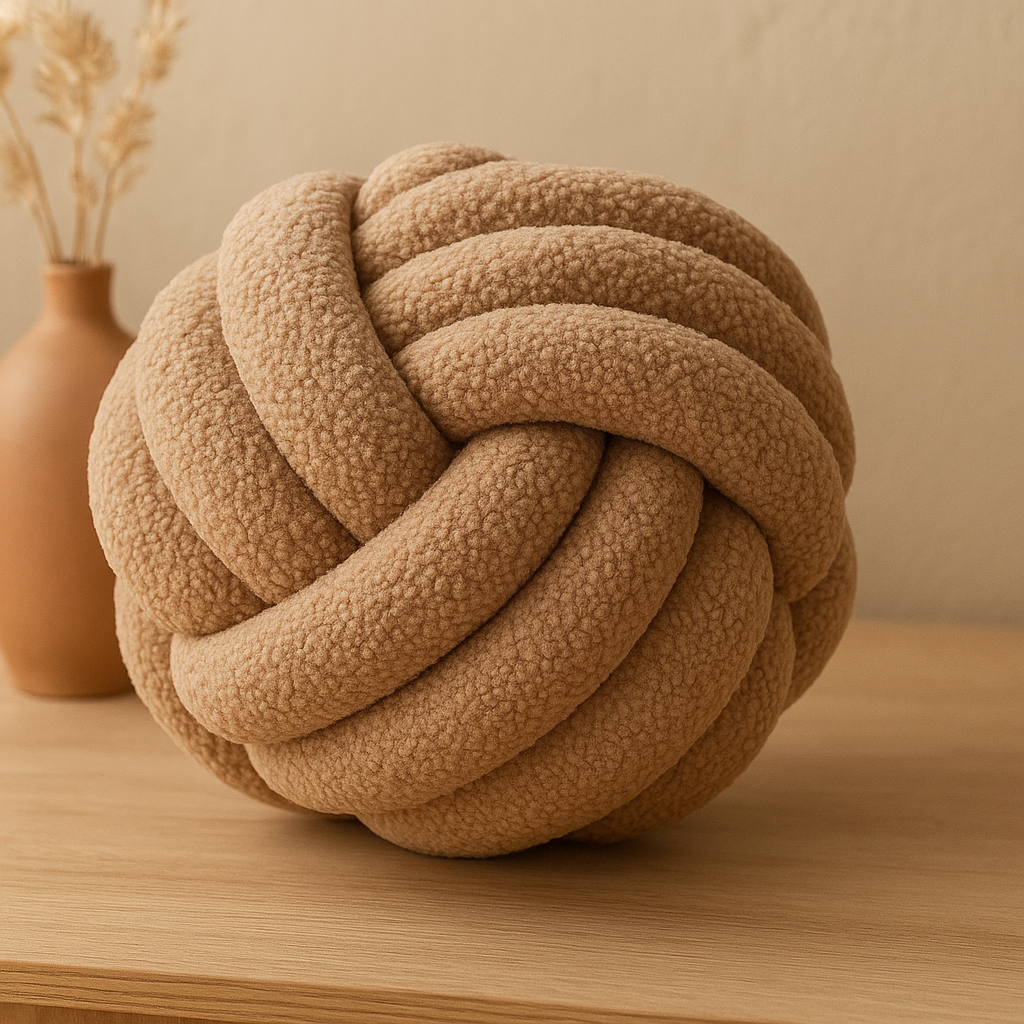 Cojín Nudo Crema | Decorativo y Sofisticado para Hogar-1