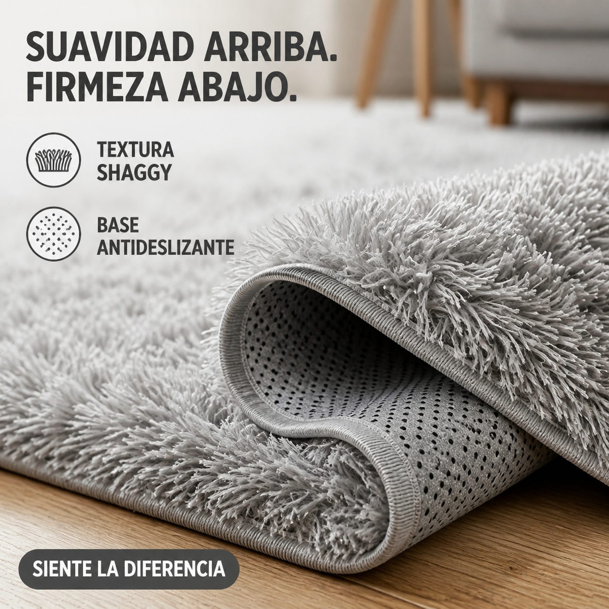 Alfombra Shaggy Peluda Armonia 180x200 cm Rectangular 026-7