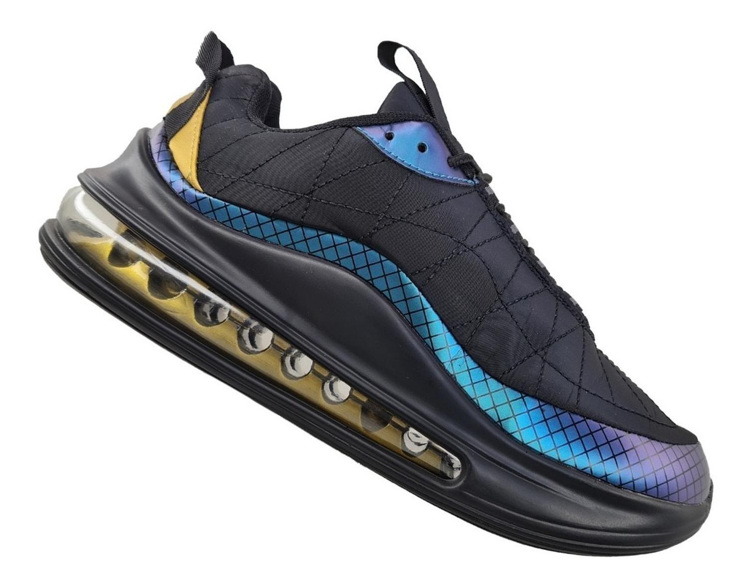 Zapatillas De Hombre Deportivas Air Negro Tornasol 2216-0