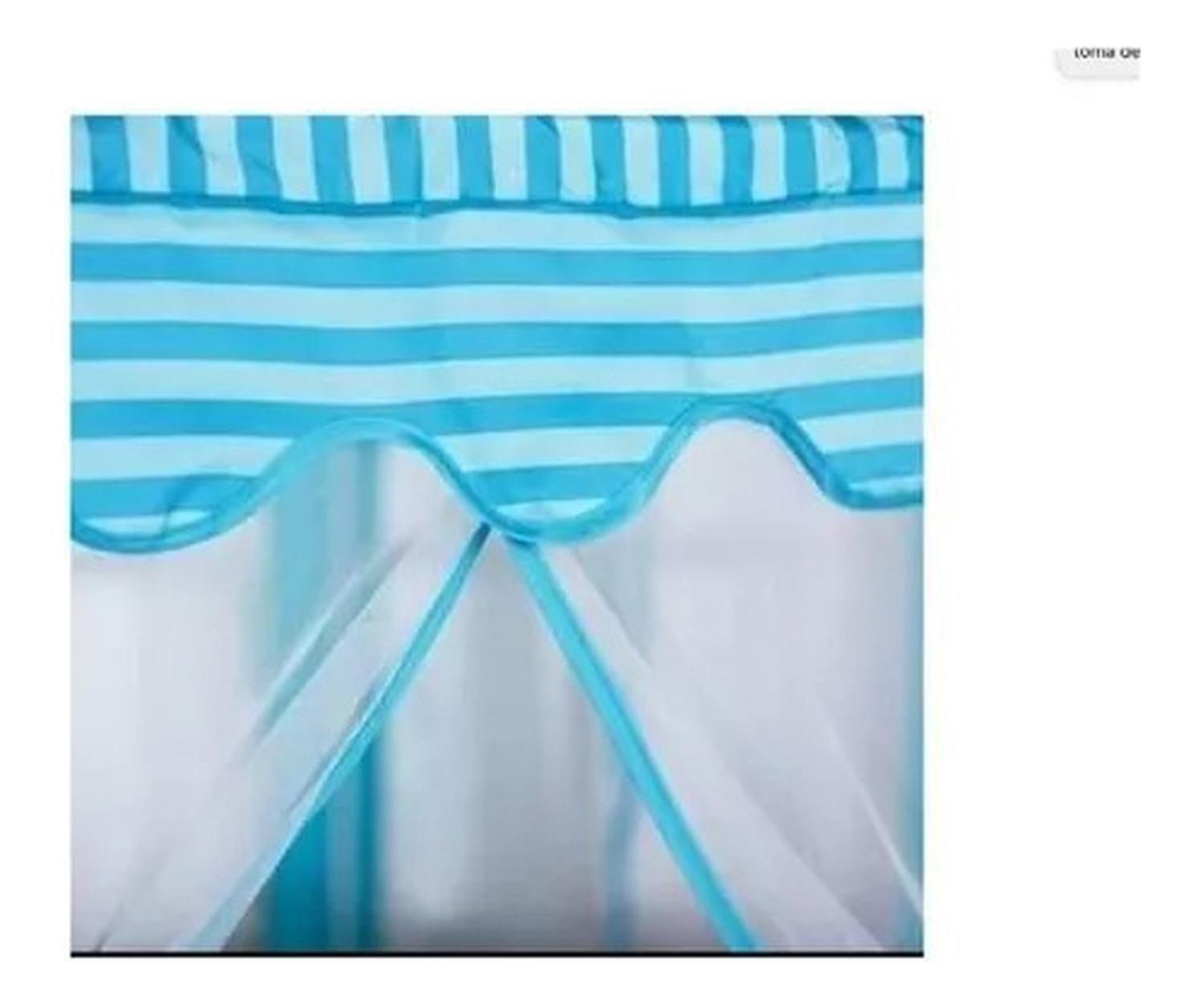 Carpa Castillo Tul Princesas Infantil Color Celeste-2