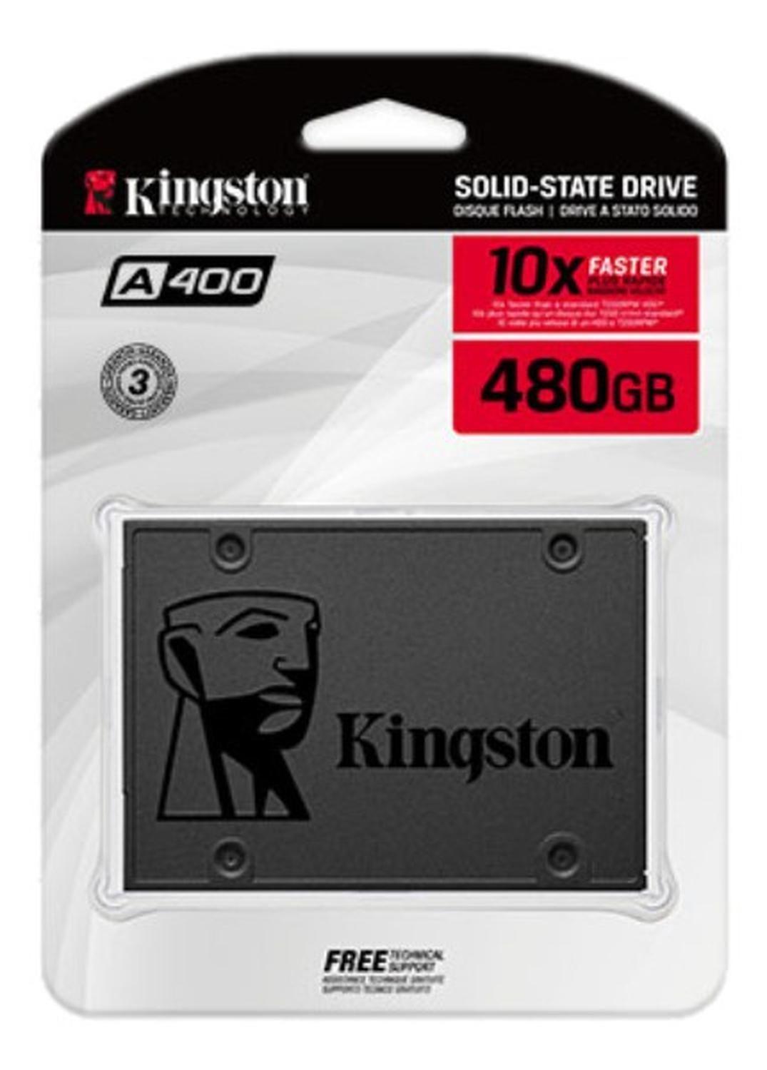 Disco Sólido Ssd Interno Kingston 480gb Negro Sa400s37/480g-2