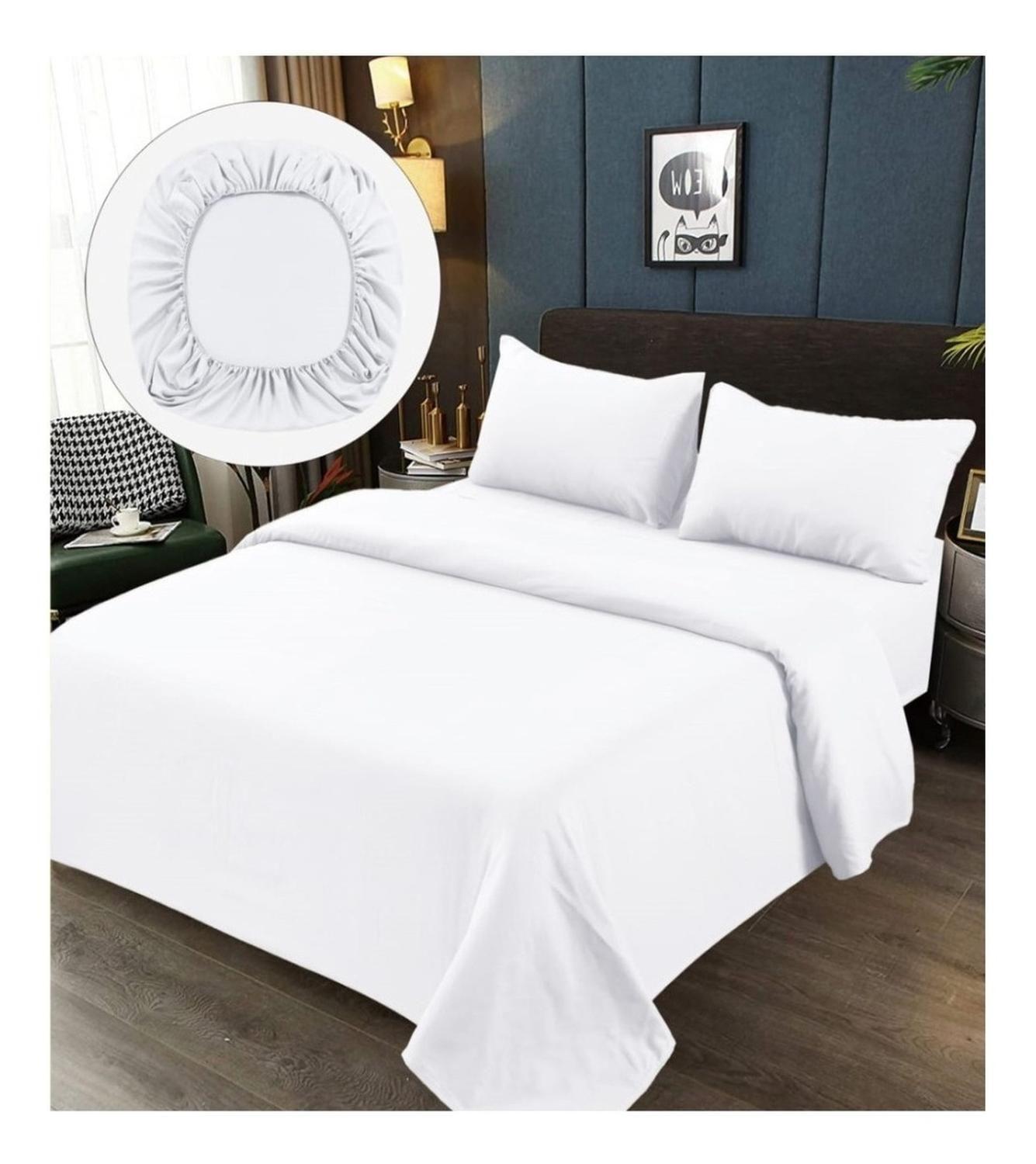 Sabanas Premium Algodón 3.0 Plazas (super King) Blanca-0