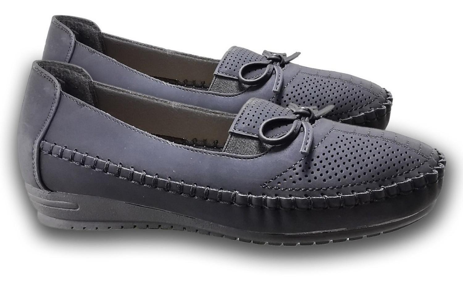 Zapatos Mujer Mocasines Soft Ocio Pisos Negras 1034-2