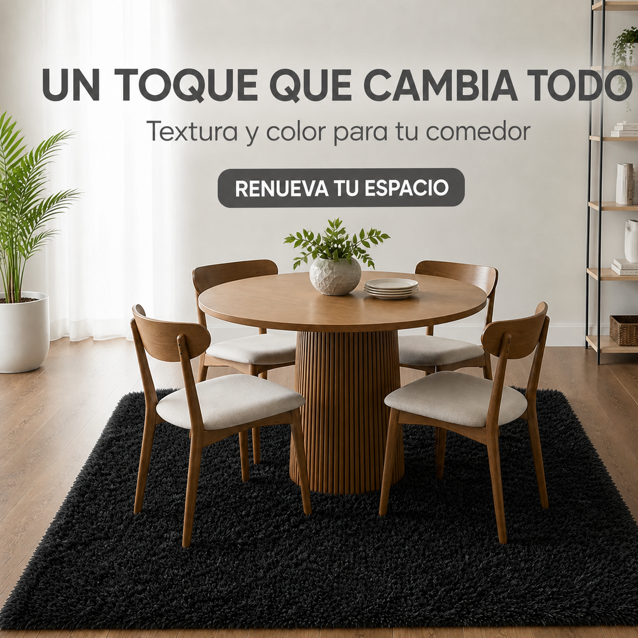 Alfombra Shaggy Pelo Medio 180×200 Antideslizante 026 Elegante-3