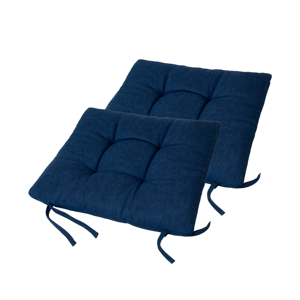 Pack 2 Cojines para Silla | Decorativos Azul Cómodo y Moderno-0