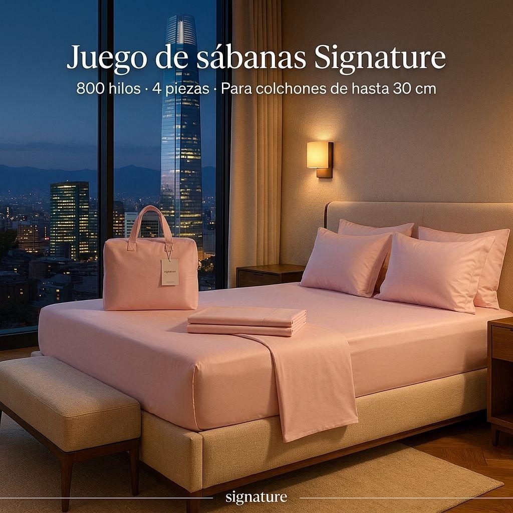 SABANAS 800 HILOS SIGNATURE ROSADO 2 PLAZAS  794-2