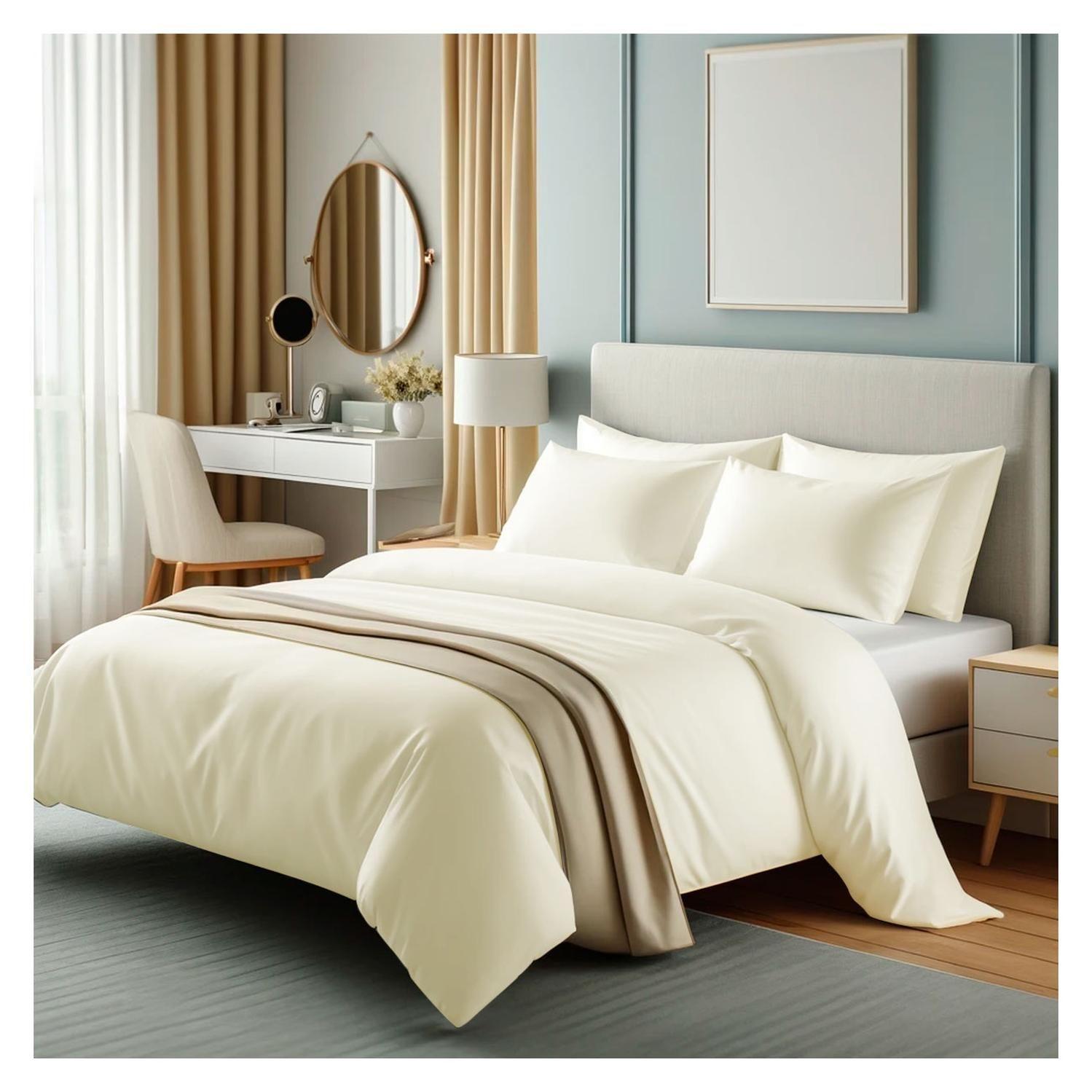 Sábanas 3000 Hilos 2.0 plazas Diseño Americano Amarillo-1