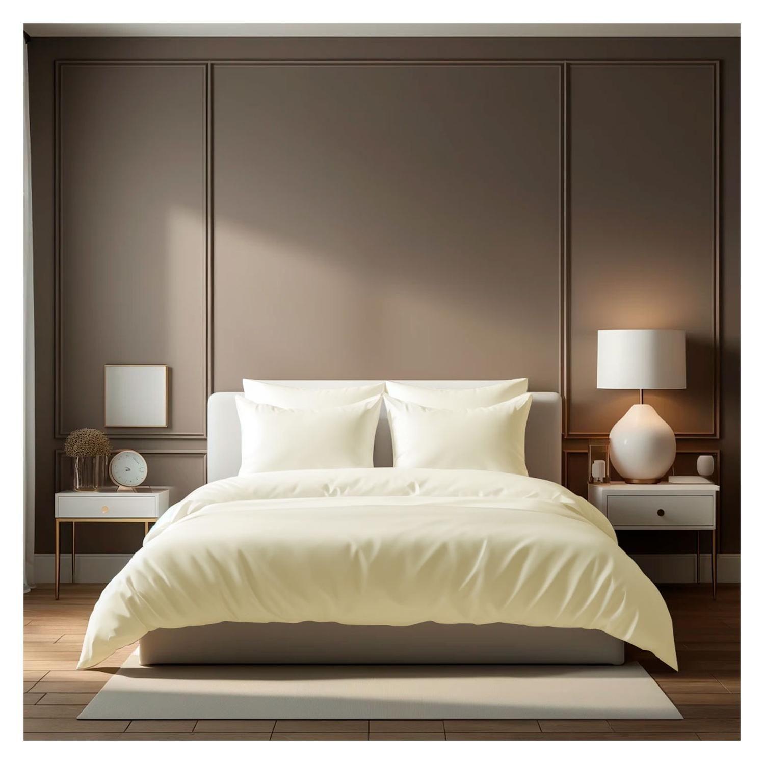 Sábanas 3000 Hilos 2.0 plazas Diseño Americano Amarillo-2