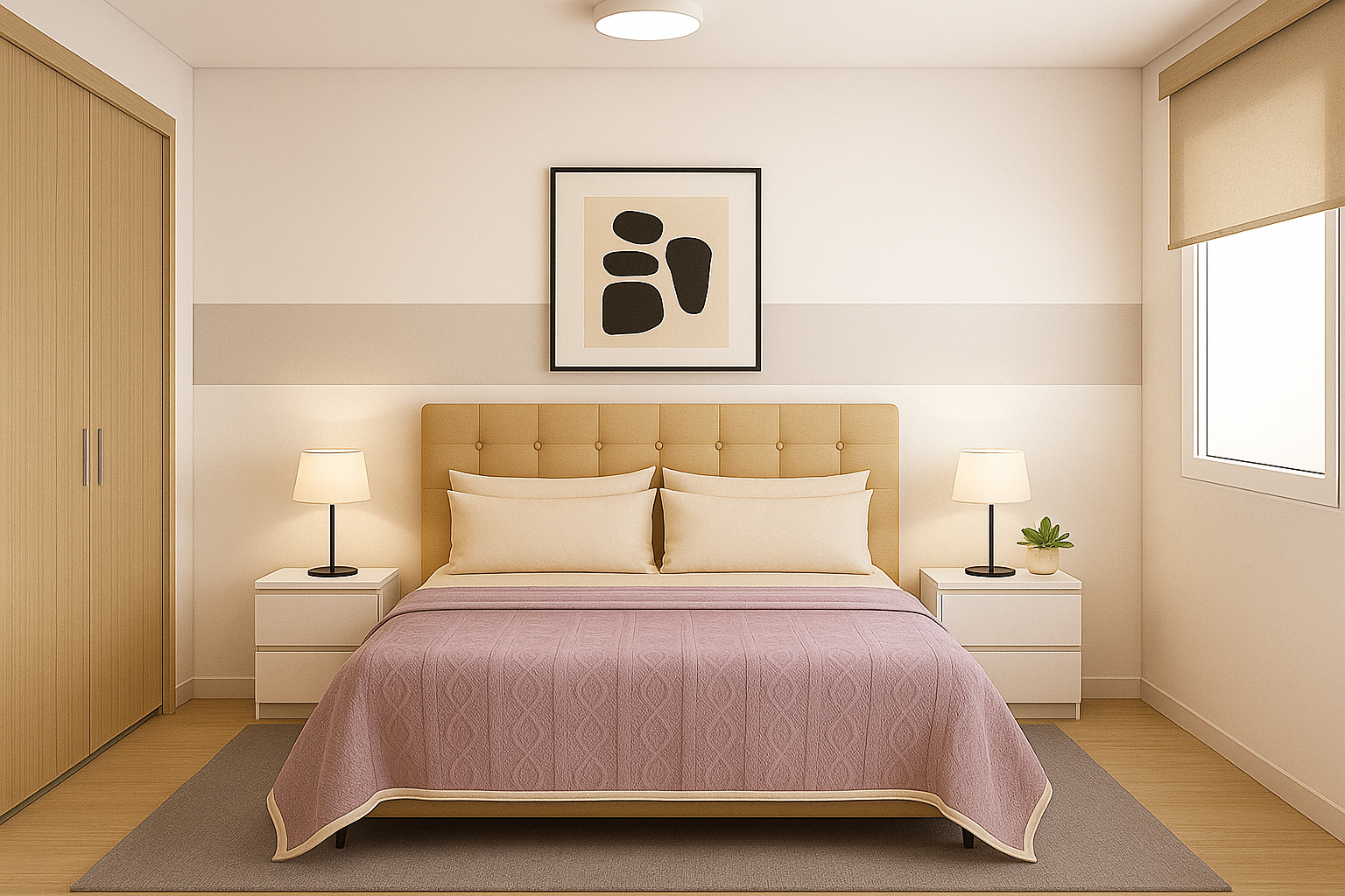 Frazada Sherpa diseño geométrico lila 160x220 ultra suave living CL-1
