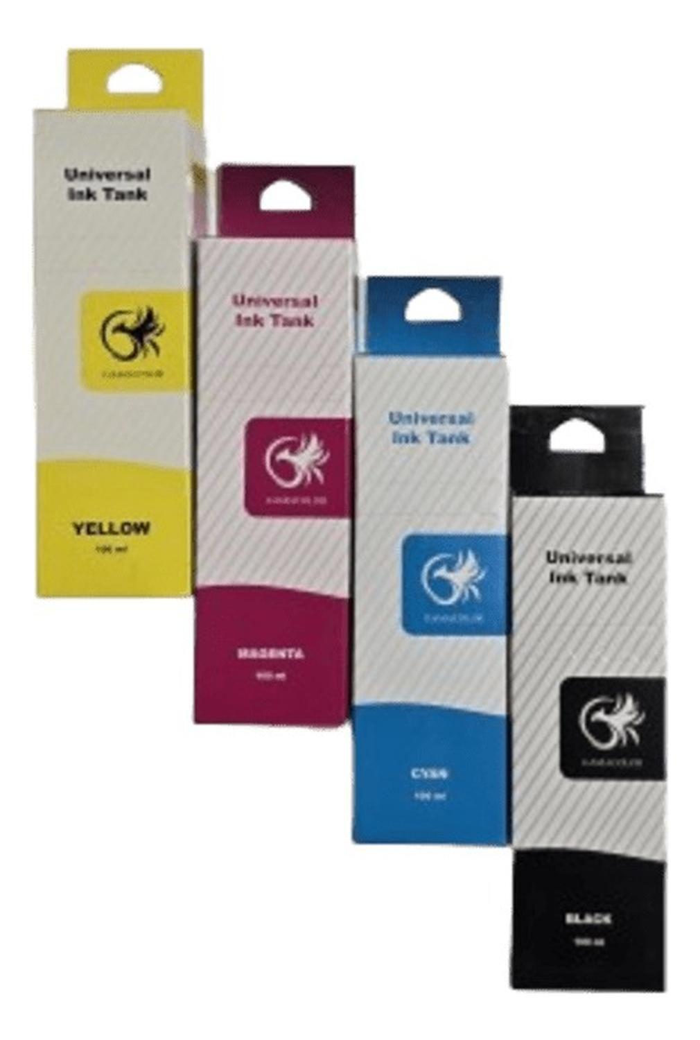 Tintas Universales Impresión Pack 4 Colores Todas Las Marcas-2