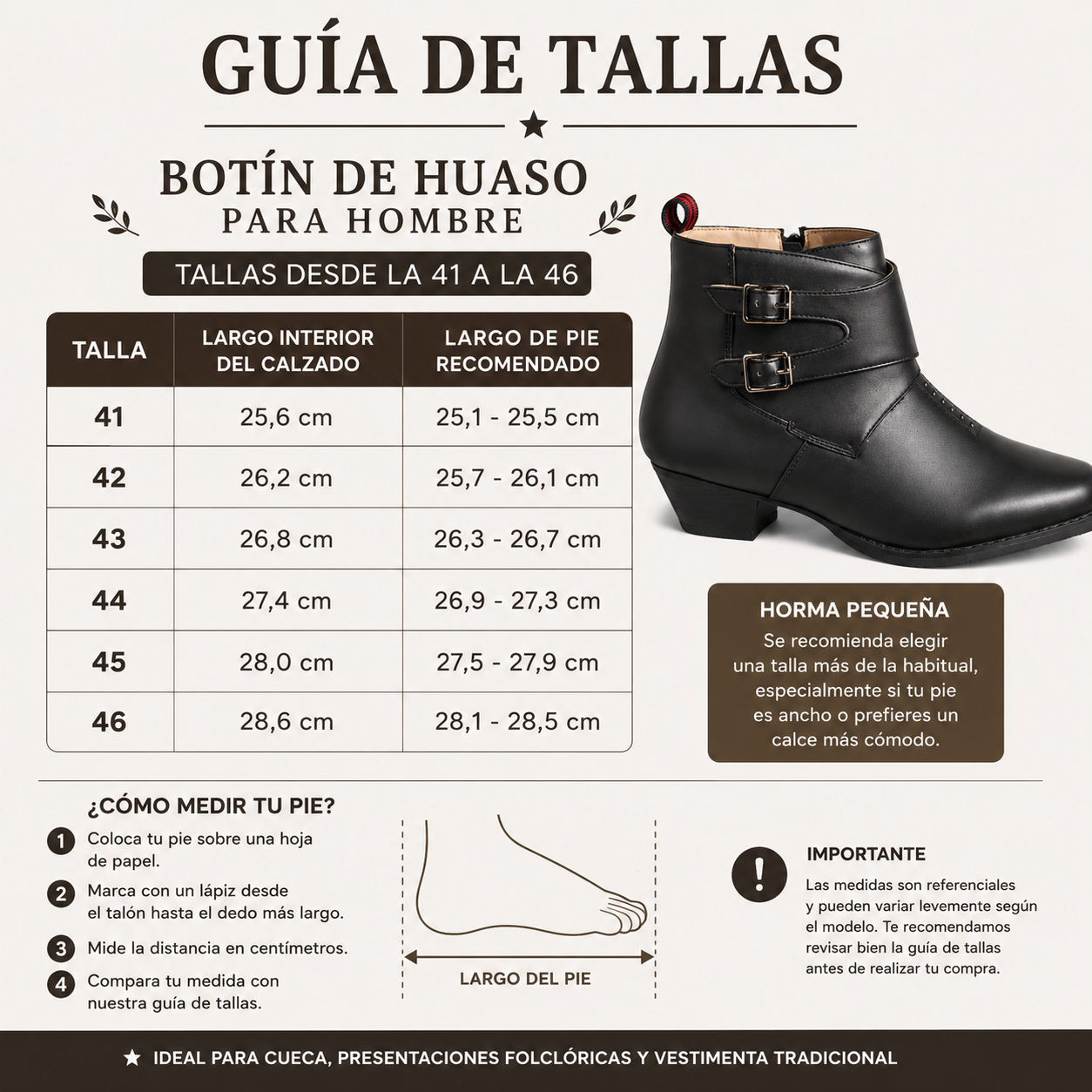 Botín Para Cueca Hombre Negro Doble Hebilla 7599 Elegante-8