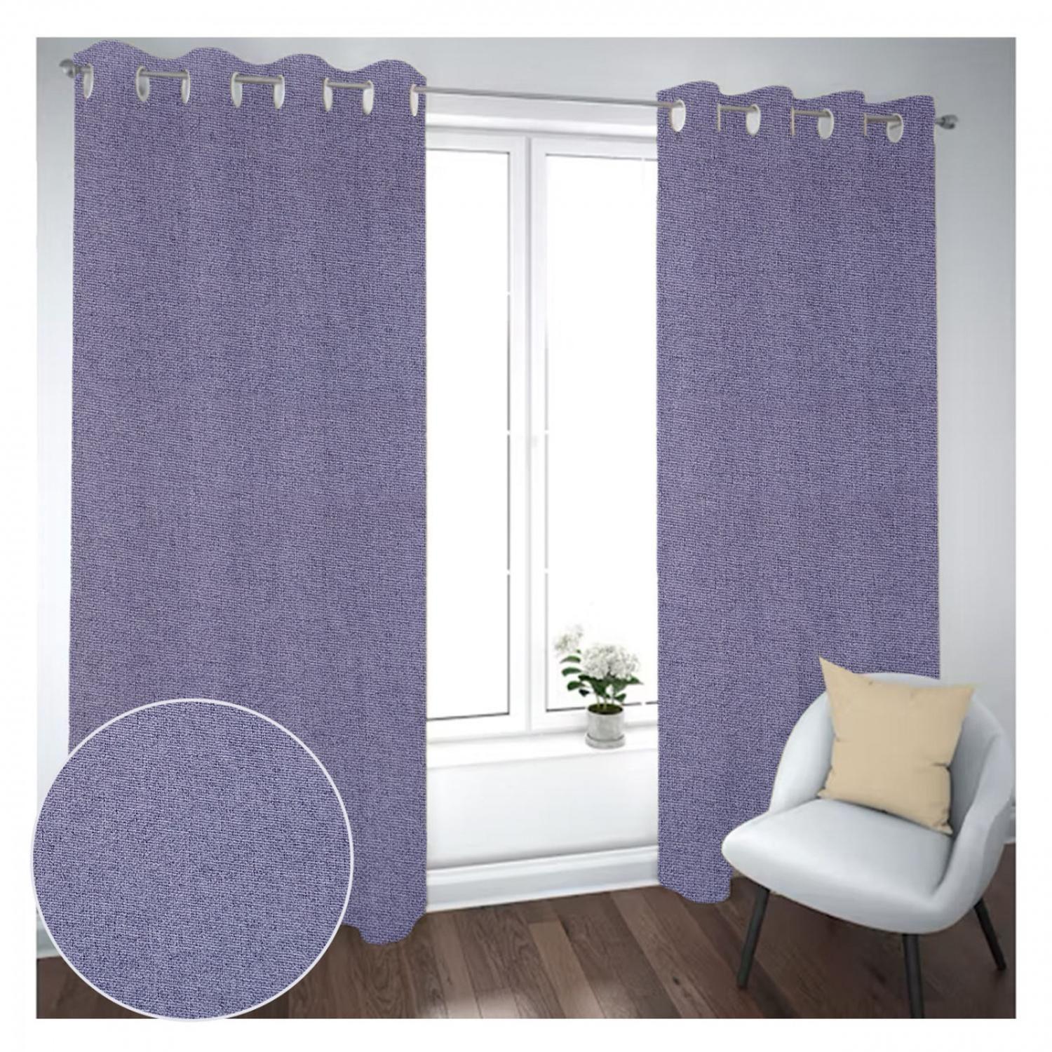 Cortina Black Out 2 Paños Decorativa Gris Textura N°19 (140X230)-1