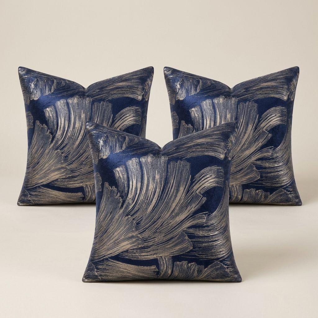 Fundas Satinada color Azul - Textura Elegante 691 Set 3-7