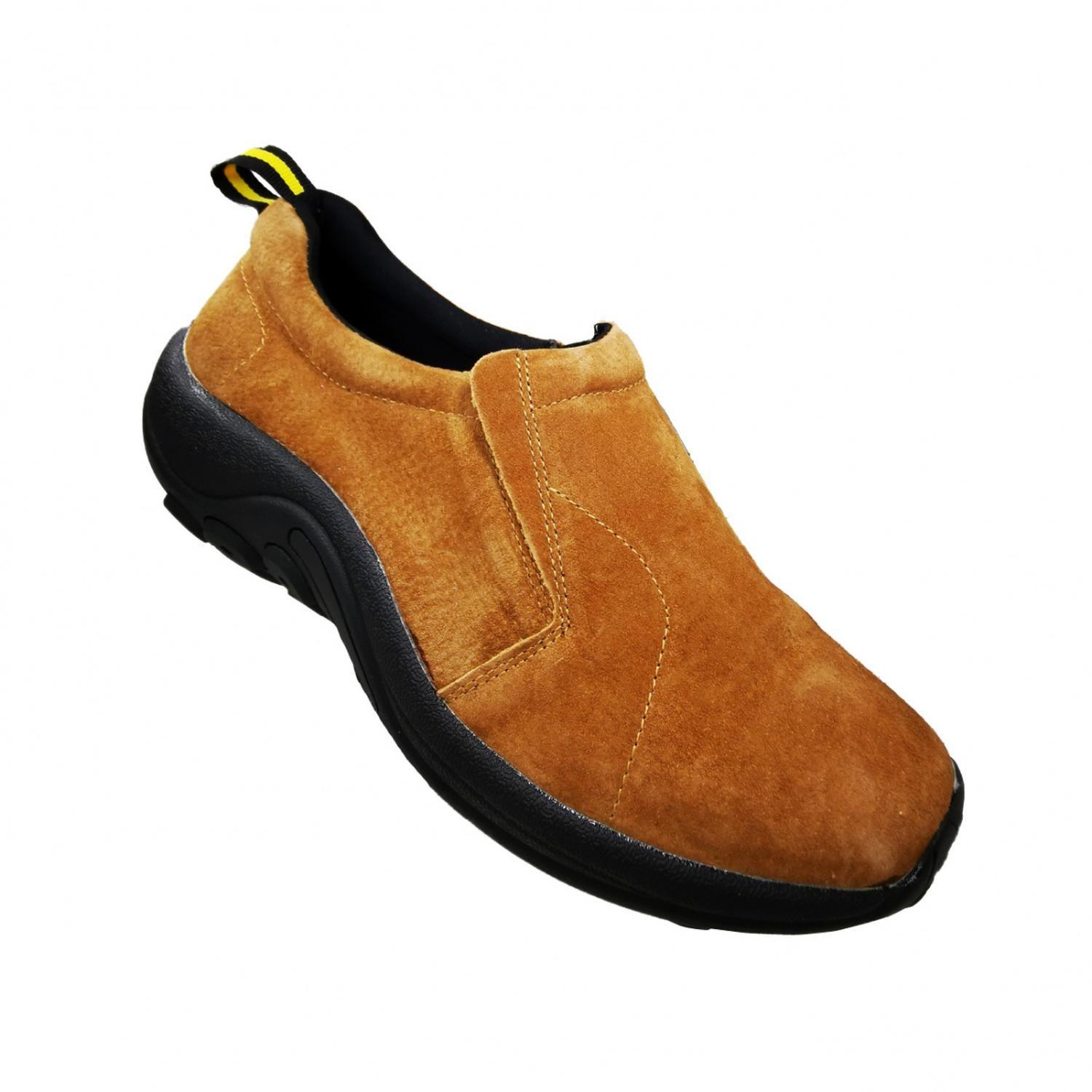 Zapatos De Hombre De Cuero Gamuzado Camel Casual 887-0