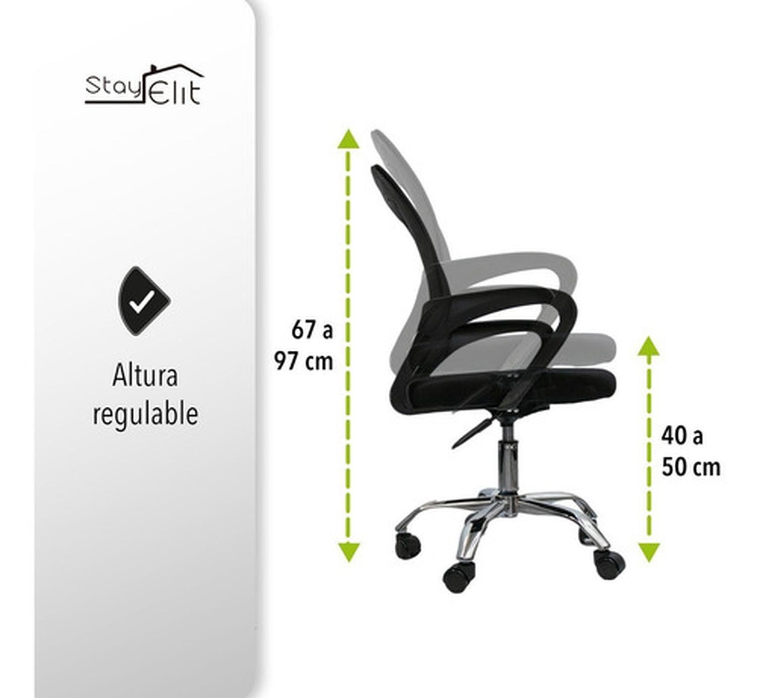 Silla Ejecutiva De Escritorio Para Oficina Ergonómica Negra-4