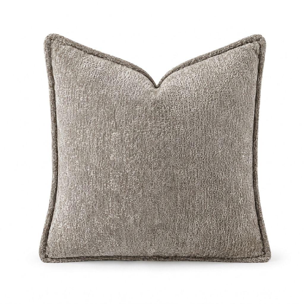 Pack 4 Fundas Decorativa Gris Borde Textura Elegante - 026-3
