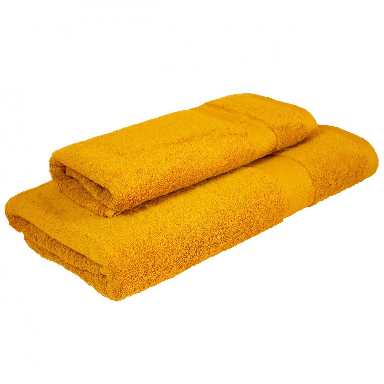 Set de Toallas Calidad Premium 100% Algodón 1070 Gr Amarillo-0