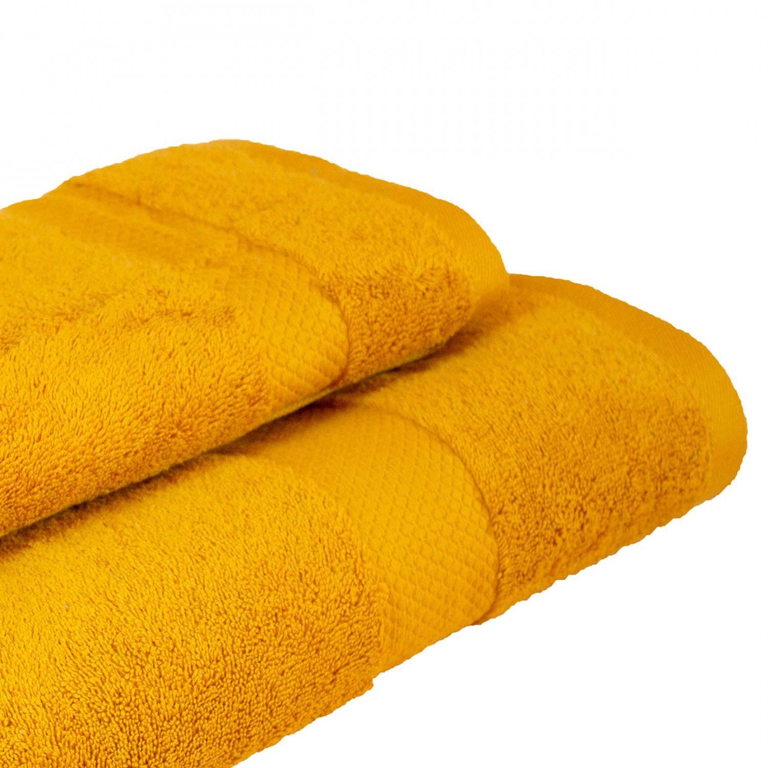 Set de Toallas Calidad Premium 100% Algodón 1070 Gr Amarillo-1